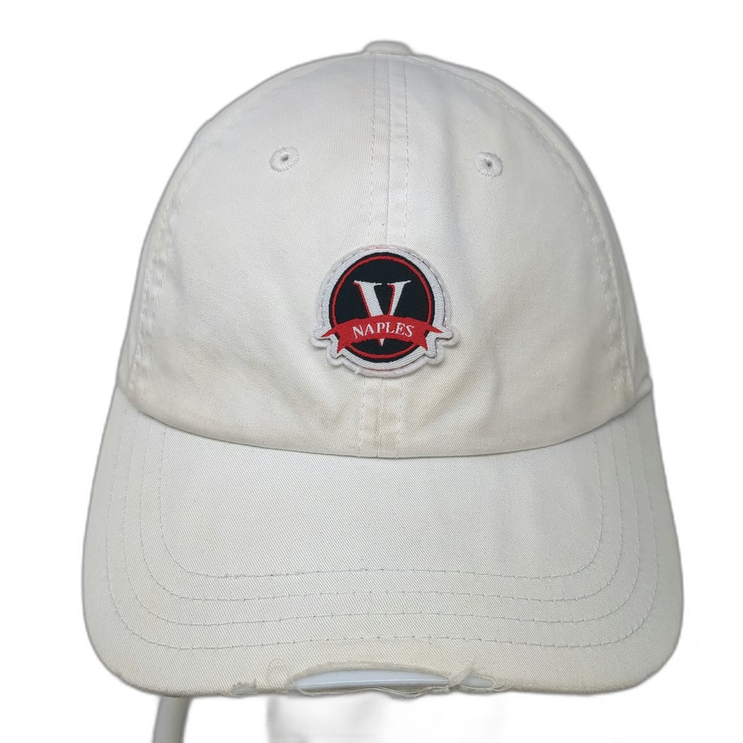 American Needle White Baseball Cap One Size Vineyards CC Naples Green Underbrim