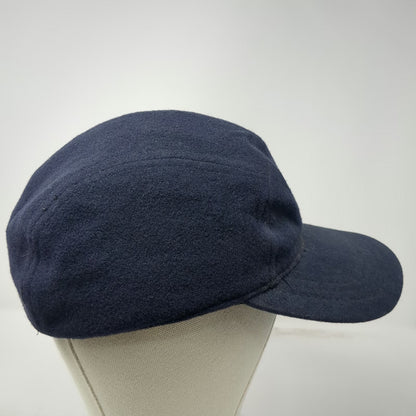 Pendleton 5 Panel Blue Hat L Wool Ear Flaps Solid Warm Winter Outdoor Vintage