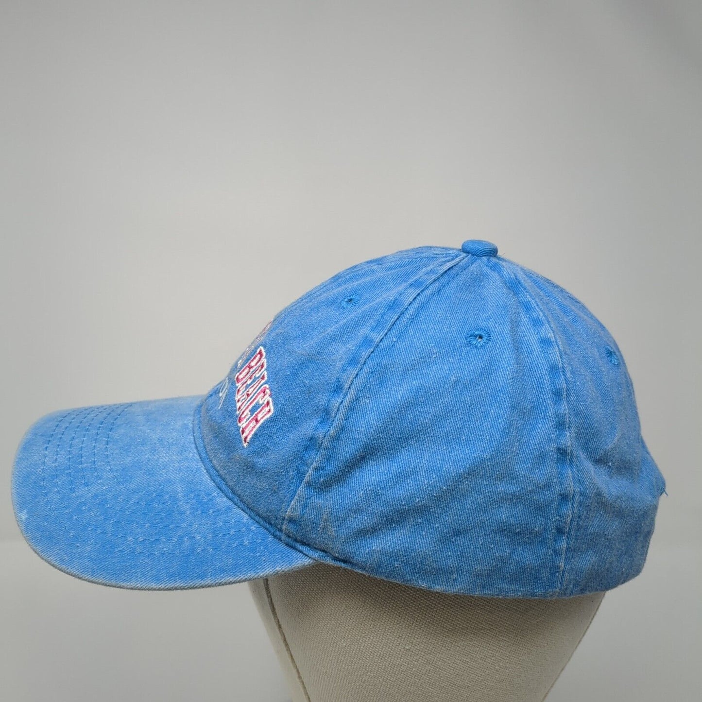 New Smyrna Beach Florida Strapback Baseball Cap Blue OS Adjustable Alvins Island