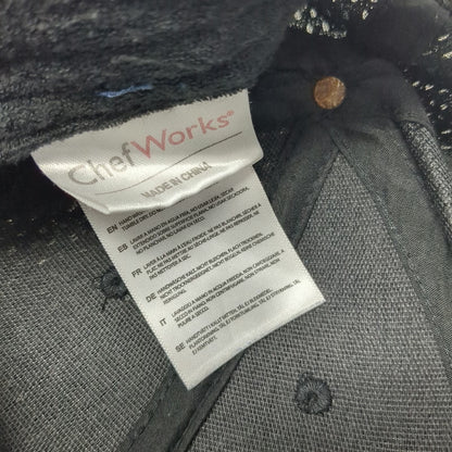 Chef Works Baseball Cap Black One Size Mesh Side Buttons for Face Mask Strapback