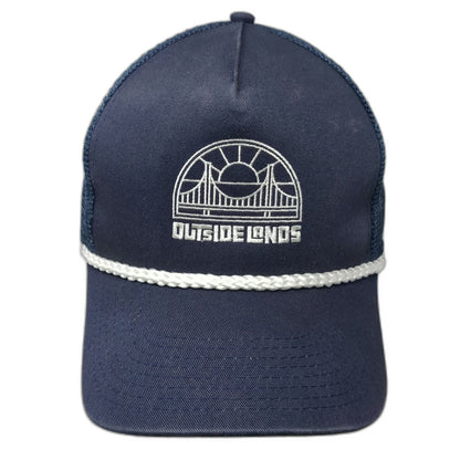 Cobra Trucker Hat Blue One Size Outside Lands Music Festival Rope Mesh Snapback