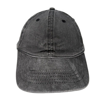 Unbranded Strapback Hat Gray One Size Adjustable Vented Holes 6 Panel Blank