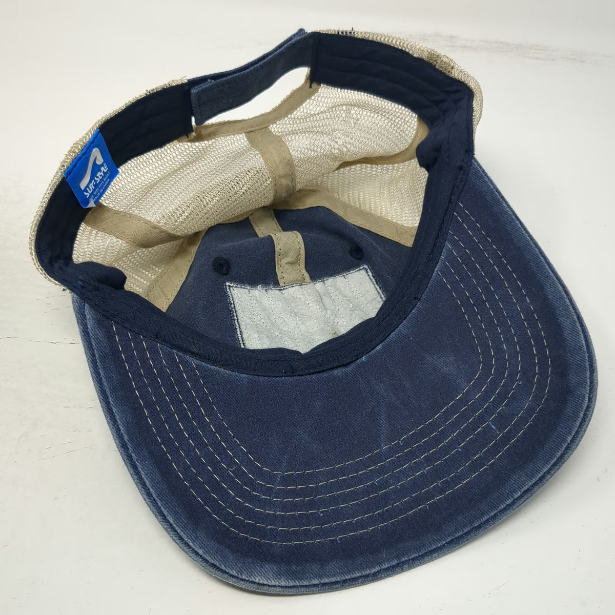 Surf Style Baseball Cap Blue One Size Beaches Be Crazy Mesh Strapback Patch Hat