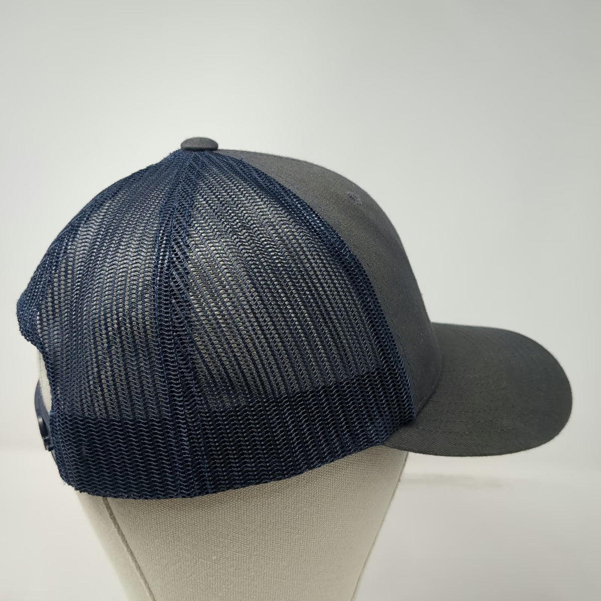 Yupoong Trucker Hat Gray Blue One Size Mesh Snapback AgQuest 25th Anniversary