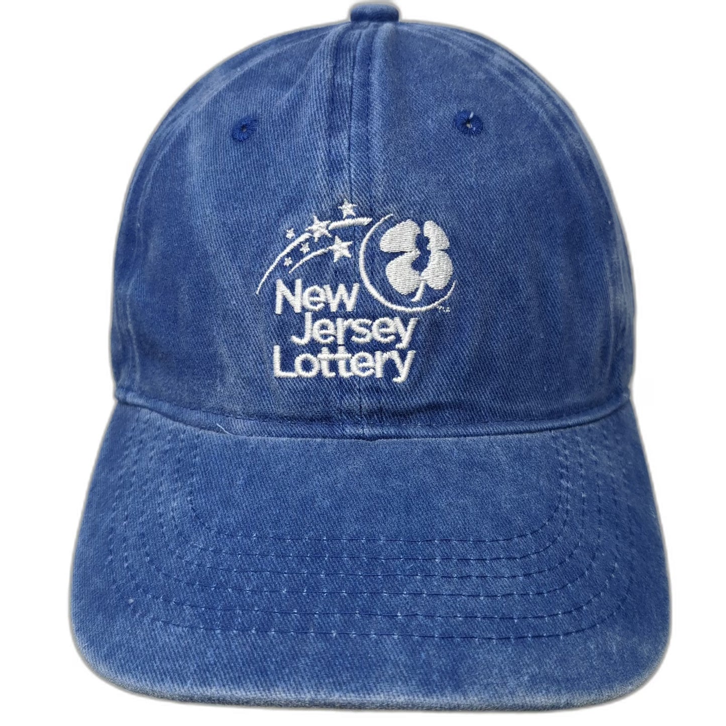 New Jersey Lottery Baseball Cap Blue One Size Slideback Adjustable Strap Hat