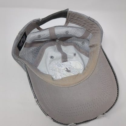 Coffee Before Talkie Strapback Trucker Hat Gray One Size Mesh Back