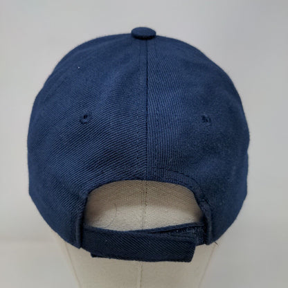 Man Of Faith Strapback Hat Blue One Size Embroidered Adjustable 6 Panel