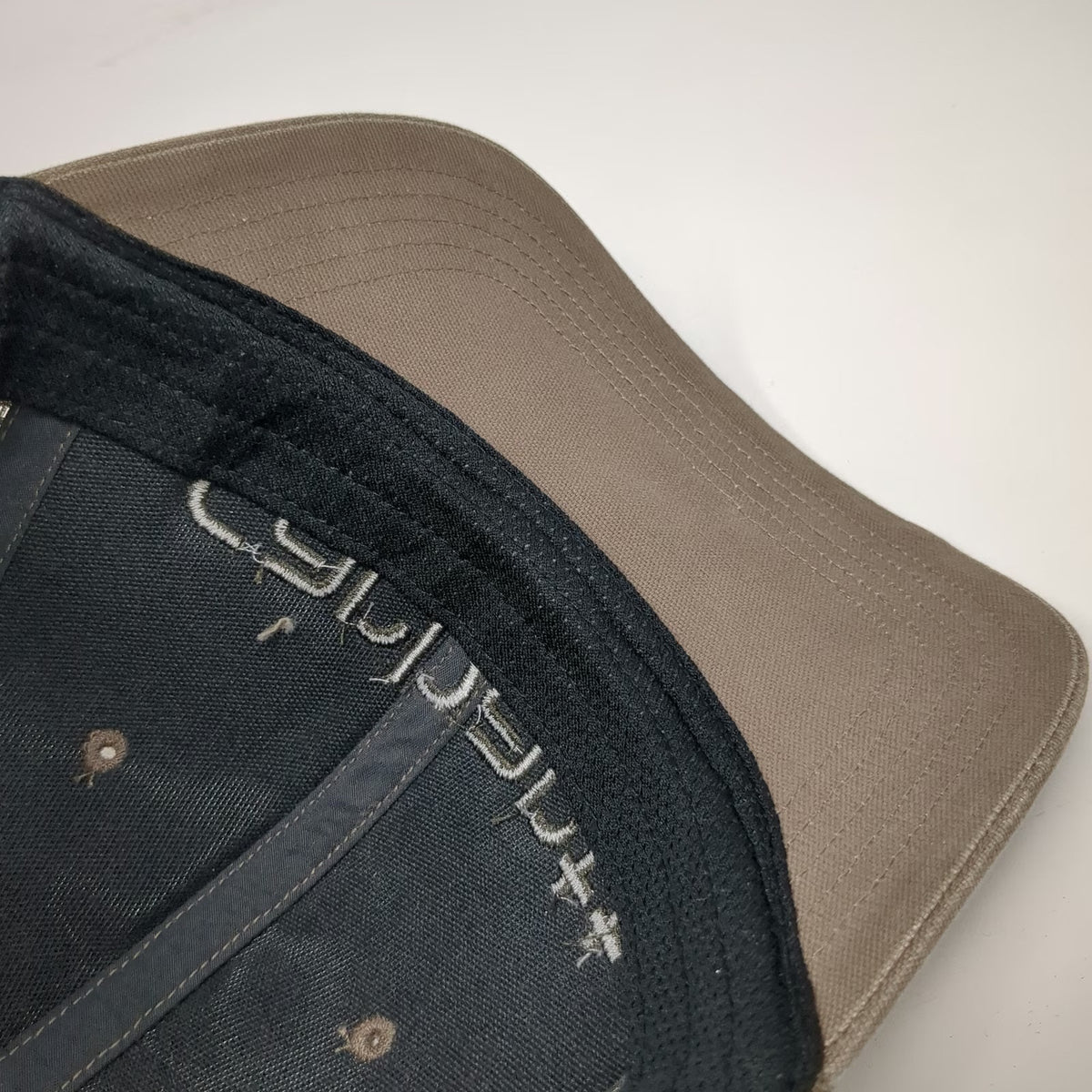 Carhartt Trucker Hat Brown One Size Mesh Snapback Embroidered Logo Workwear Cap