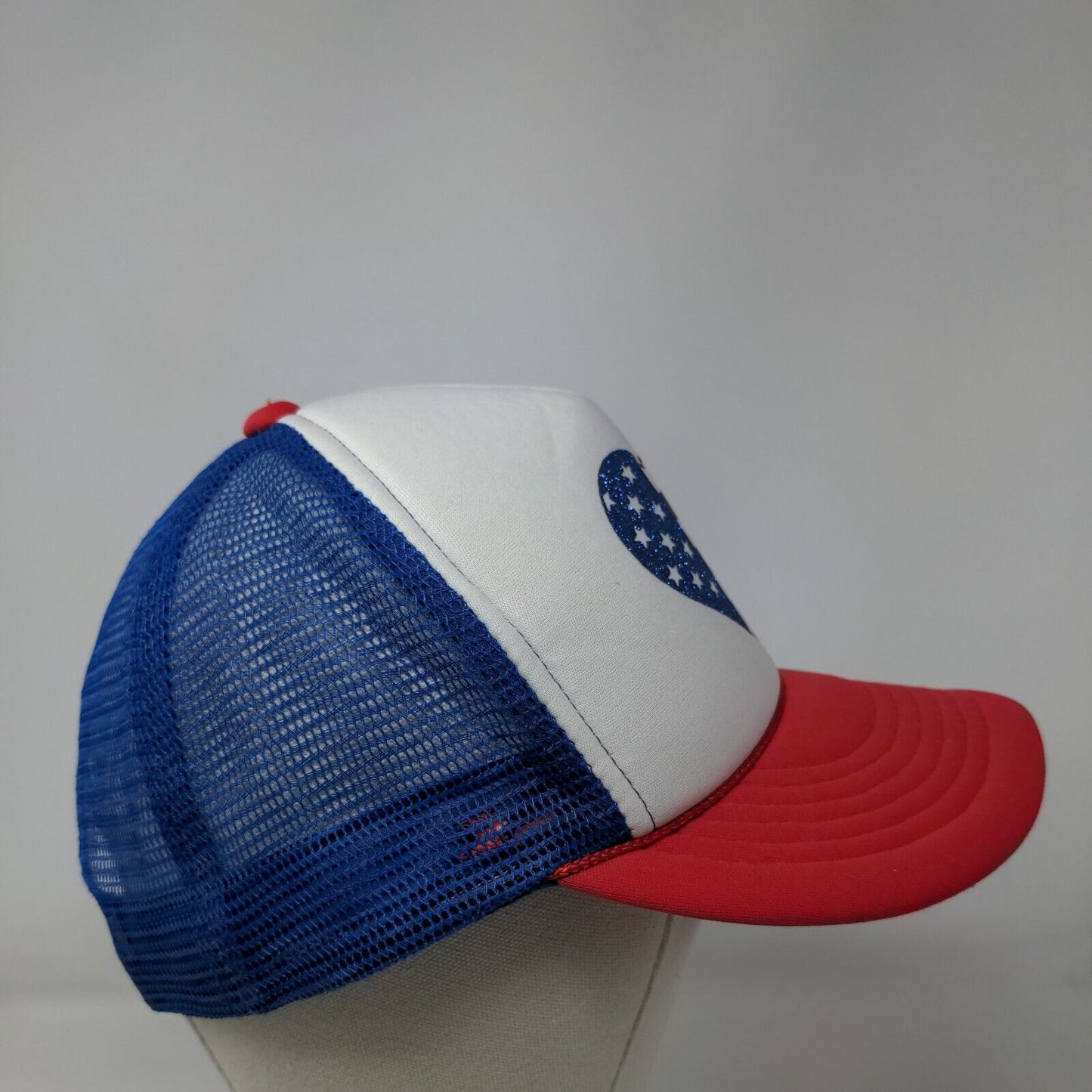Love American Flag Snapback Trucker Hat Multicolor OSFA Patriotic Rope Cobra