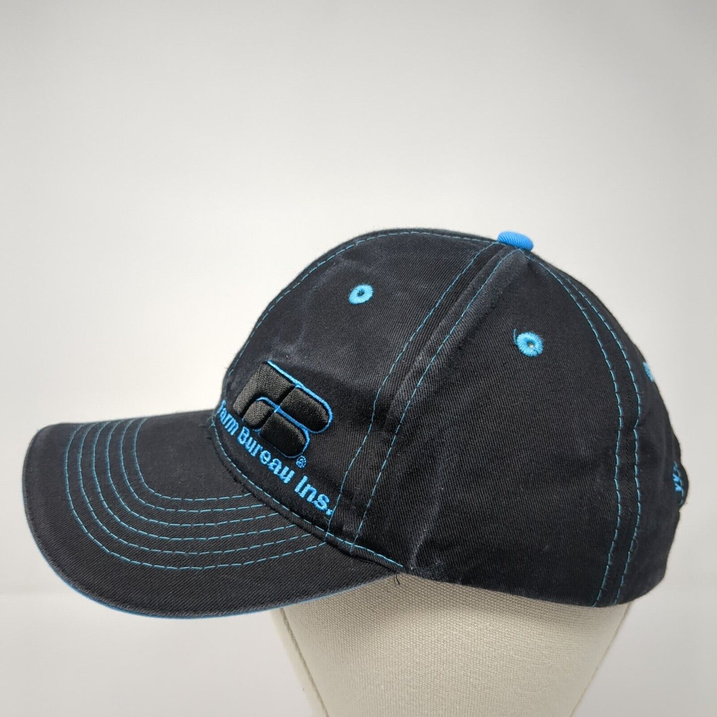 Farm Bureau Ins. Strapback Hat Black One Size We Know Idaho Adjustable
