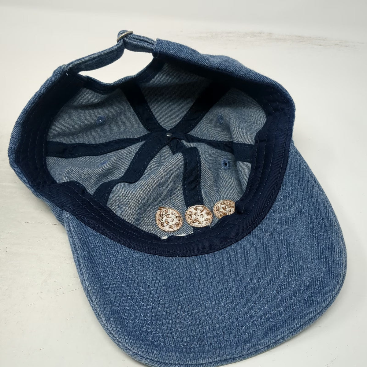 Tate's Bake Shop Cookies Blue Denim Baseball Cap One Size Slideback Hat 1980