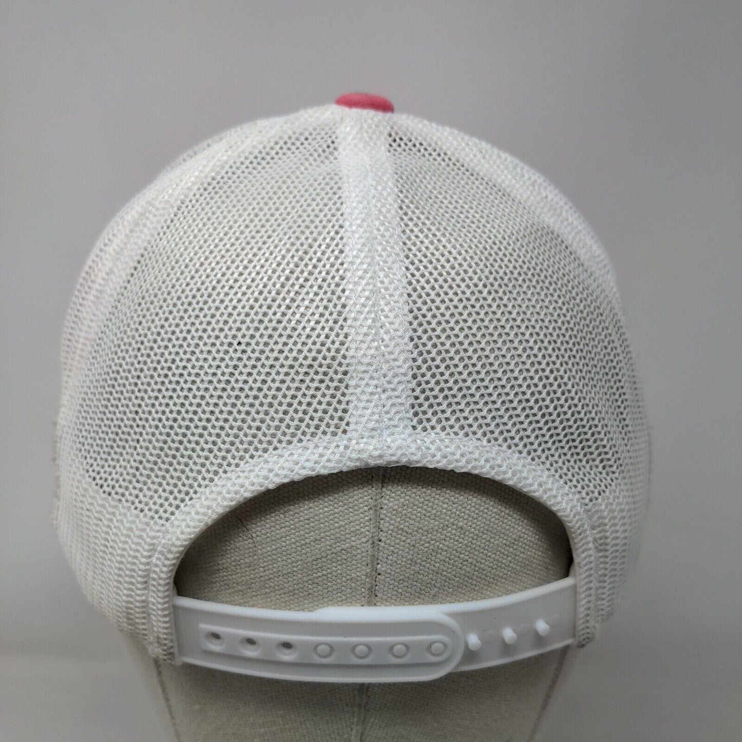Columbia Snapback Trucker Hat Pink One Size Adjustable Mesh Back 6 Panel