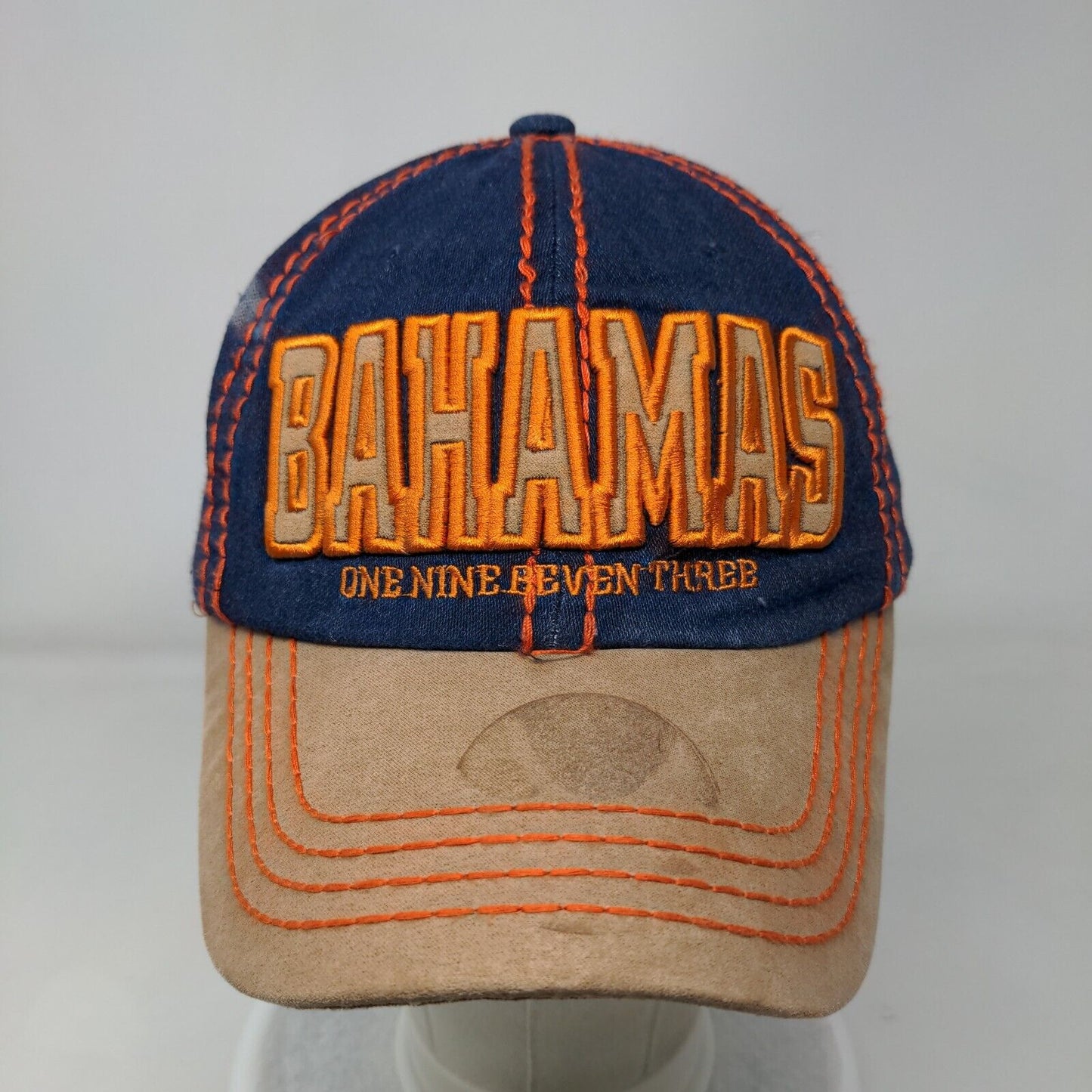 Bahamas 1973 Strapback Hat Multi One Size Embroidered Colorblock 6 Panel
