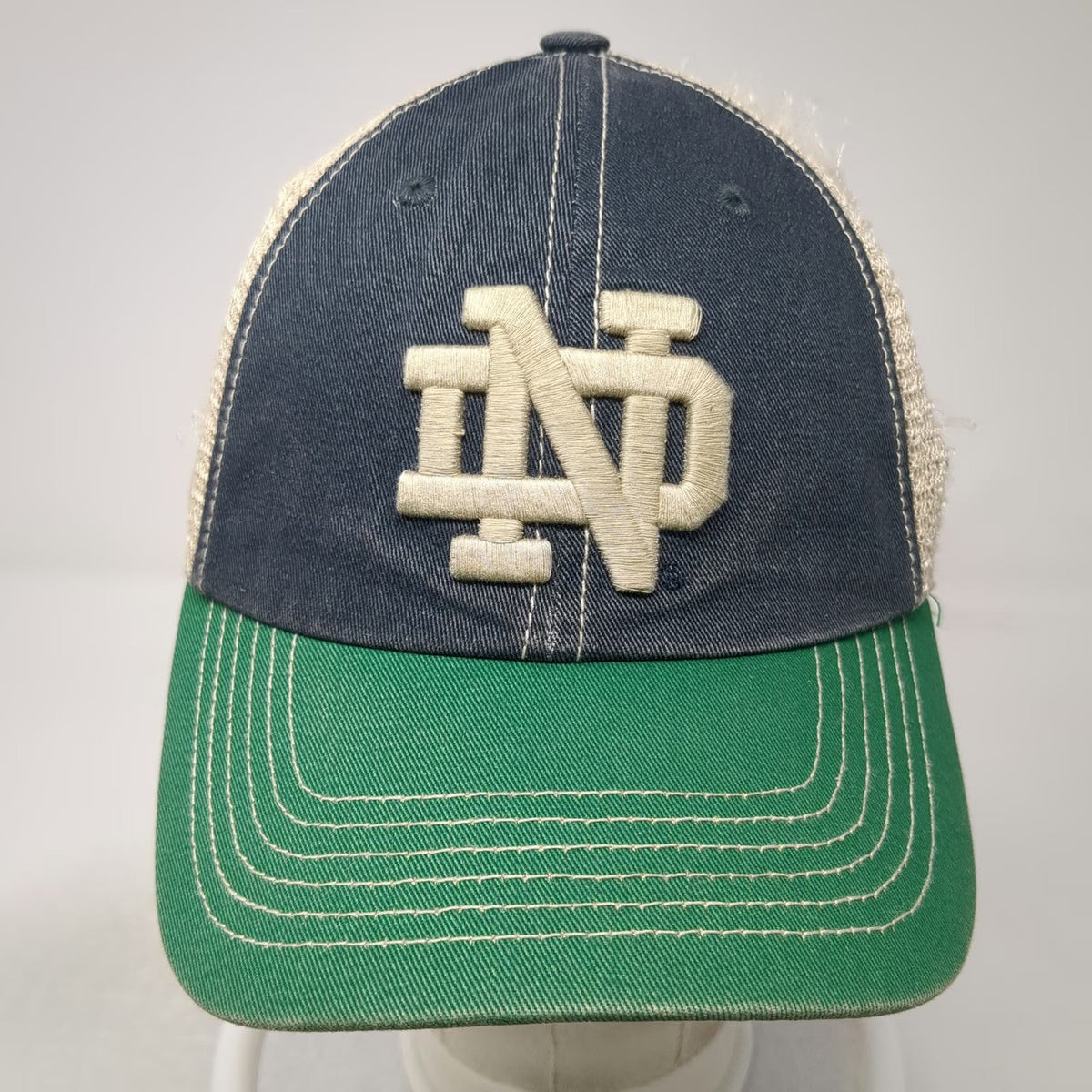 Top of the World Notre Dame Fighting Irish NCAA Trucker Hat Blue Green One Size