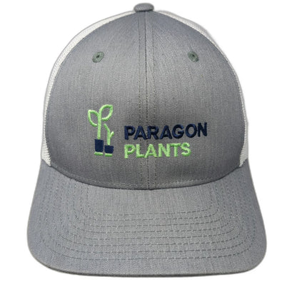 Allcaps Paragon Plants Trucker Hat Gray One Size Mesh Back Snapback Logo