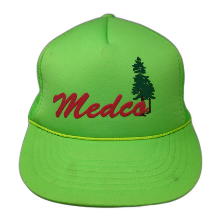Headmost Medco Pine Tree Green Trucker Hat One Size Mesh Back Rope Polyester
