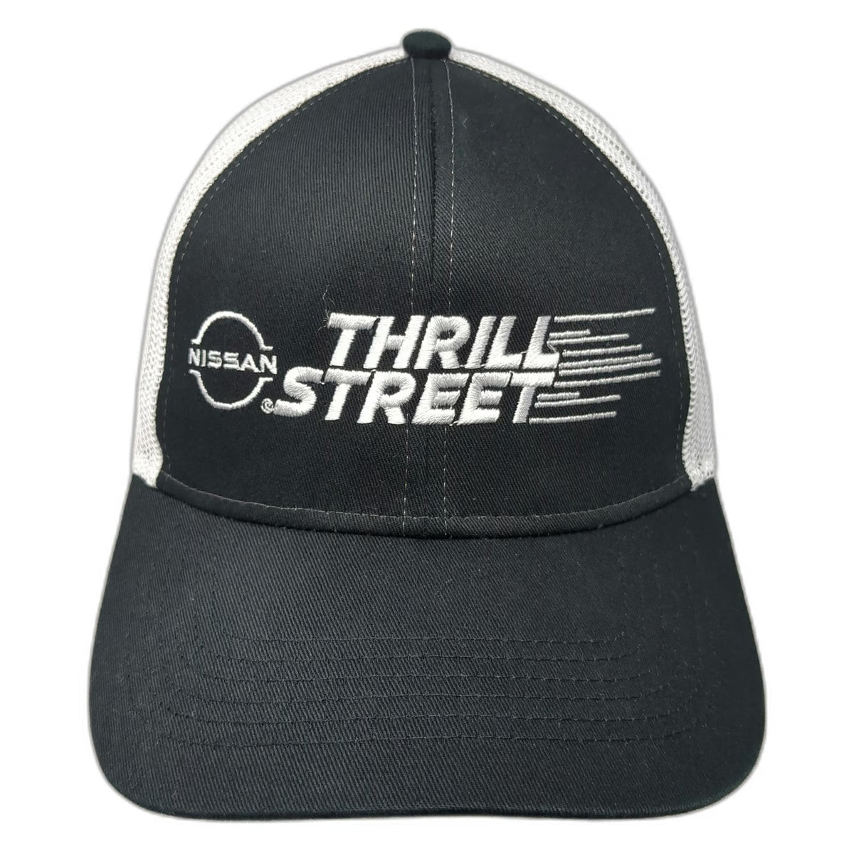 Cap America Trucker Hat Black White One Size Nissan Thrill Street Snapback Mesh