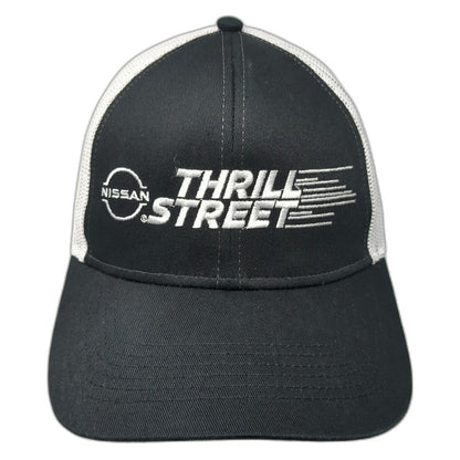 Cap America Trucker Hat Black White One Size Nissan Thrill Street Snapback Mesh