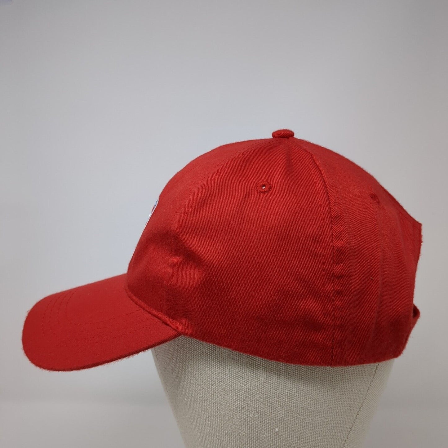 Butterfly USA Strapback Hat Red One Size Adjustable Solid Embroidered
