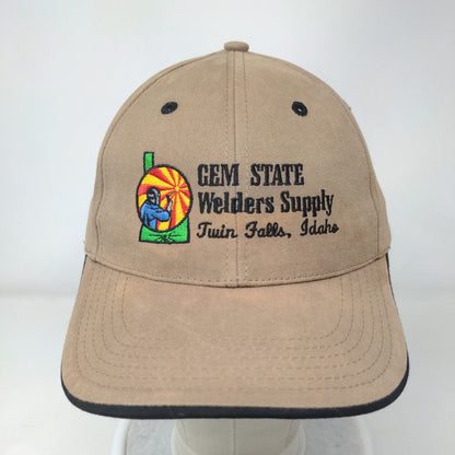 Gem State Welders Supply Twin Falls Idaho Strapback Hat Brown OS Richardson