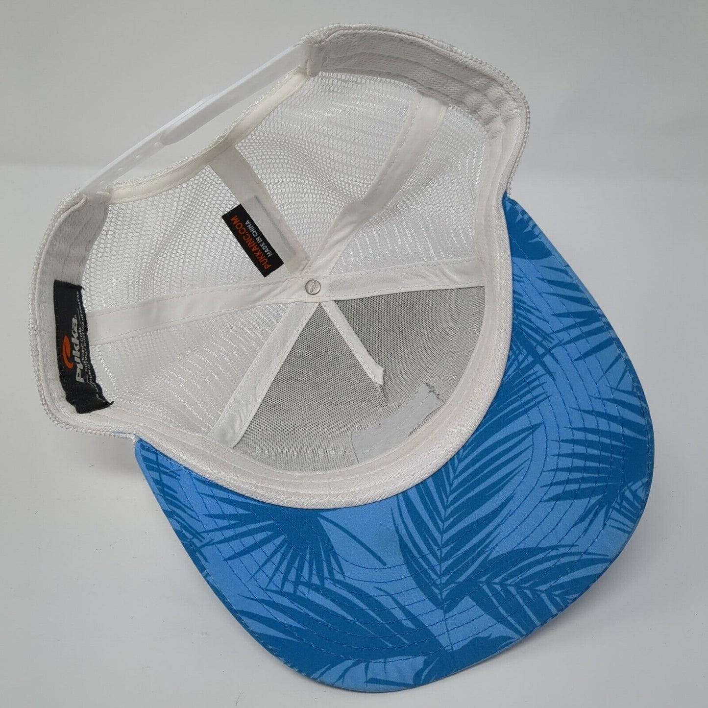 Jug Mountain Ranch Snapback Trucker Hat Blue One Size Mesh Back Pukka