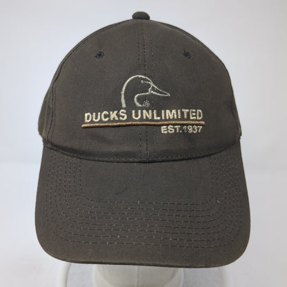 Ducks Unlimited Est. 1937 Baseball Cap Brown One Size Adjustable Embroidered