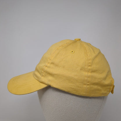 Unbranded Strapback Hat Yellow One Size Adjustable 6 Panel Vented Holes Blank