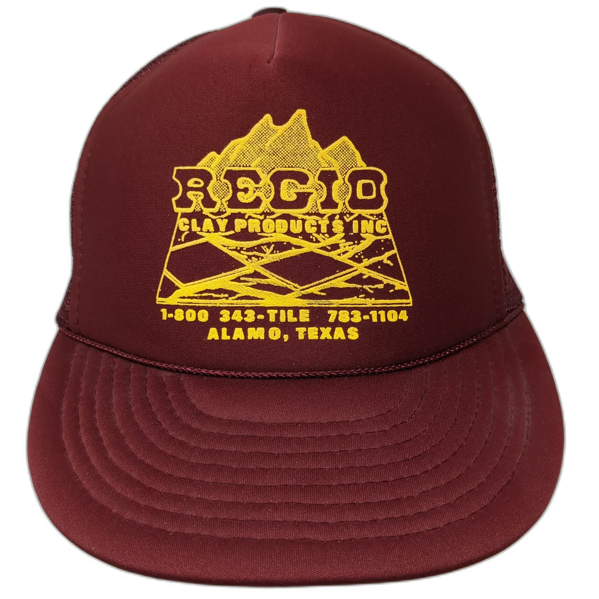 Nissin Trucker Hat Red One Size Regio Clay Products Alamo Texas Snapback Mesh