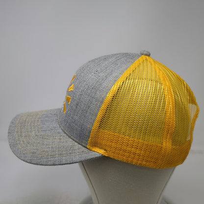 Fahrenheit Trucker Hat Gray Yellow One Size Mesh Back Snapback Rays for Rare Sun