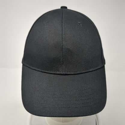 Unbranded Slideback Hat Black One Size Adjustable Vented Holes 6 Panel Blank