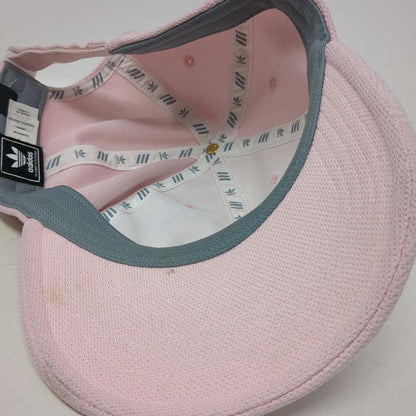 Adidas Baseball Cap Pink One Size Trefoil Logo Strapback Textured Sport Hat