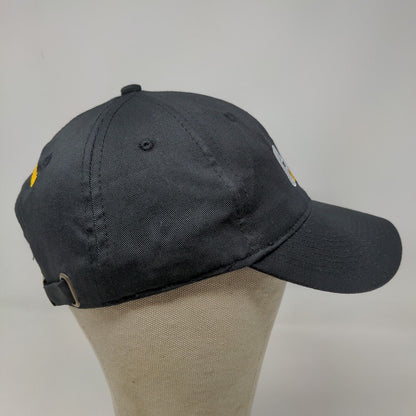 CAT Caterpillar Men's Slideback Hat Black Adjustable Embroidered Logo PolyCotton