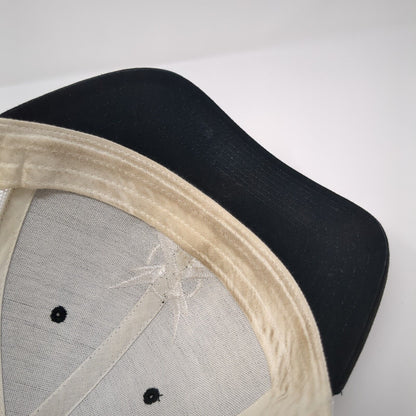 Richardson Snapback Trucker Hat Black One Size Embroidered Logo Mesh Back