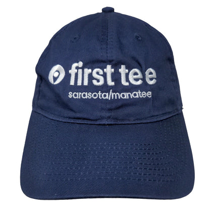 First Tee Sarasota/Manatee Strapback Hat Blue One Size Embroidered