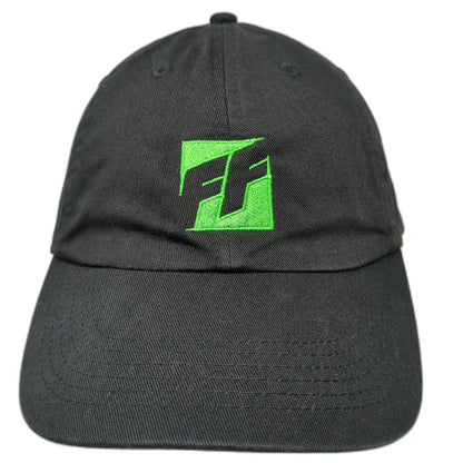 Fast & Furious FF Logo Black Baseball Cap Hat One Size Slideback Cotton Buckle