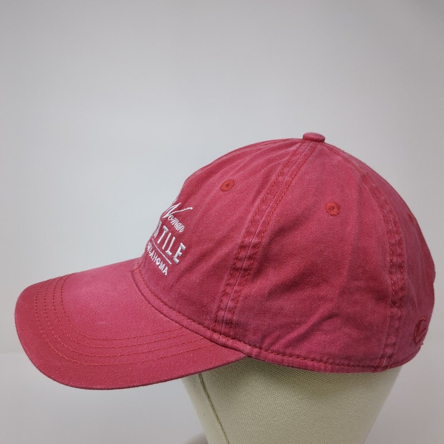 The Pioneer Woman Mercantile Pawhuska Oklahoma Slideback Hat Red OS Adjustable