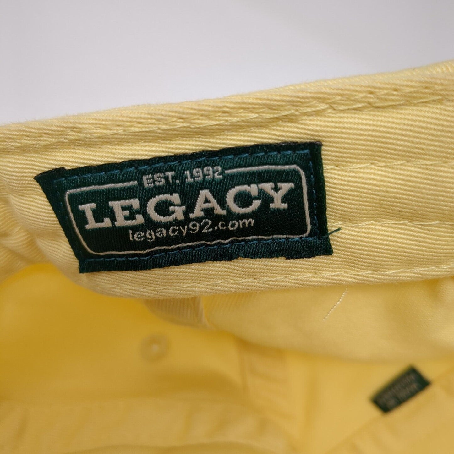 Yotes Football Slideback Hat Yellow One Size Adjustable Solid Legacy