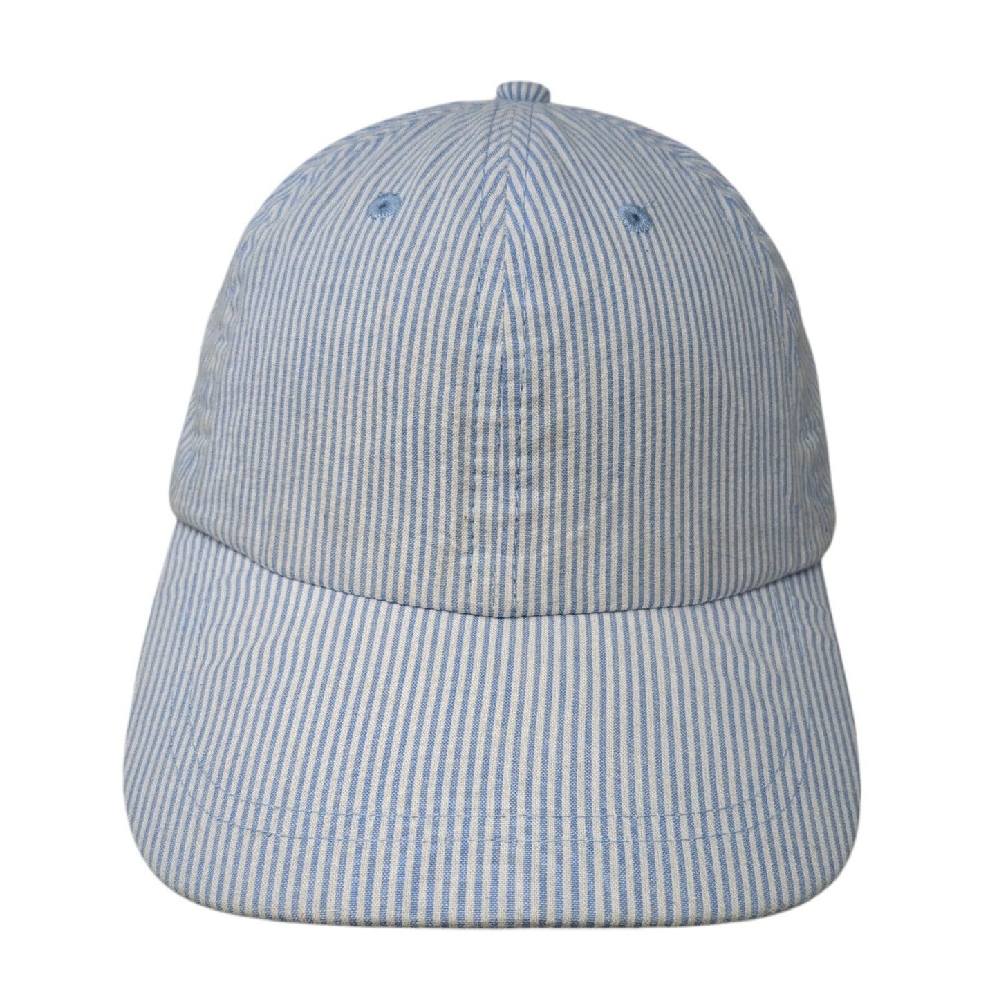 Paige Slideback Hat Blue OS Adjustable Pinstripe Vented Holes 6 Panel Blank