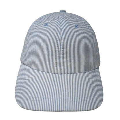 Paige Slideback Hat Blue OS Adjustable Pinstripe Vented Holes 6 Panel Blank