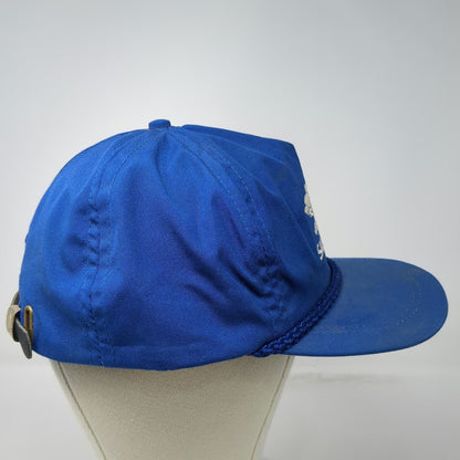 Imperial Trucker Blue One Size Salishan Tree Rope Leather Strapback Hat Vintage