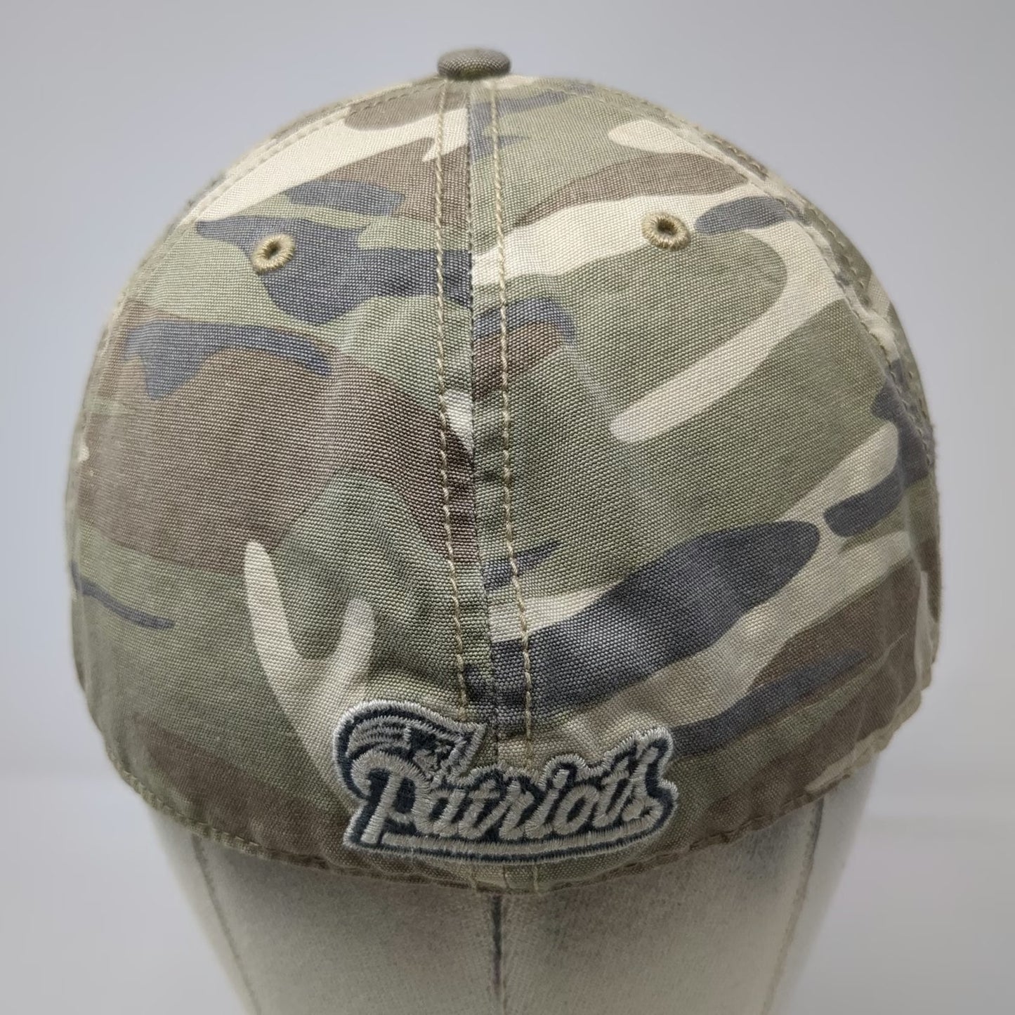 47 Brand NFL New England Patriots Cap Green L Camo Raw Edge Patch Franchise Hat