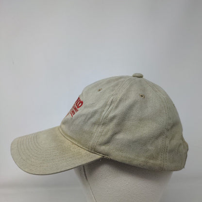 Conesco Snapback Hat Tan OSFA Embroidered Symons Steel Forms 6 Panel