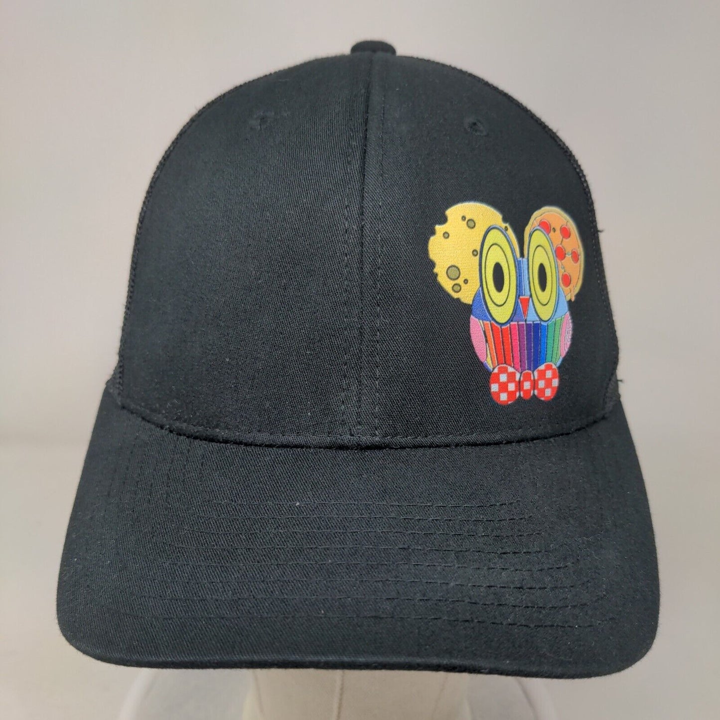 Nonas Urban Pizza Snapback Mesh Back Trucker Hat Black One Size Yupoong