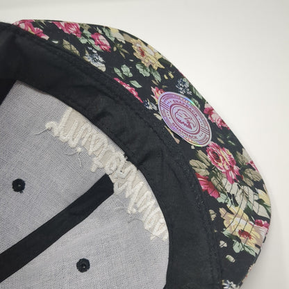 MisterWives Snapback Hat Multicolor One Size Embroidered Floral Crown