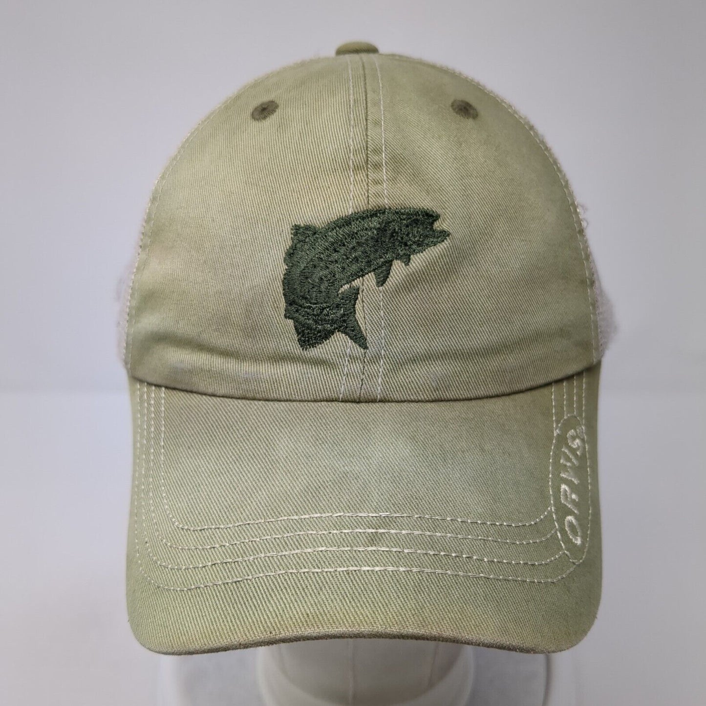 Orvis Slideback Trucker Hat Green One Size Adjustable Mesh Back Embroidered