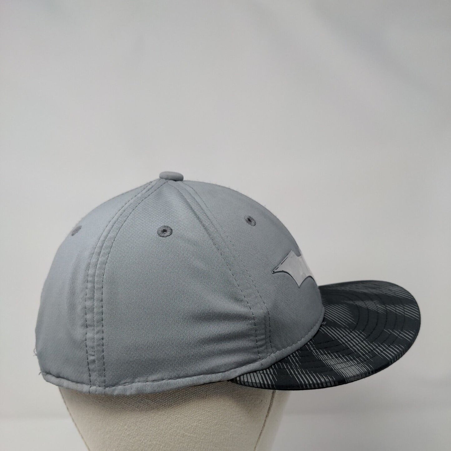 Batman Youth Snapback Hat Gray OSFA Adjustable Vented Holes 6 Panel Under Armour
