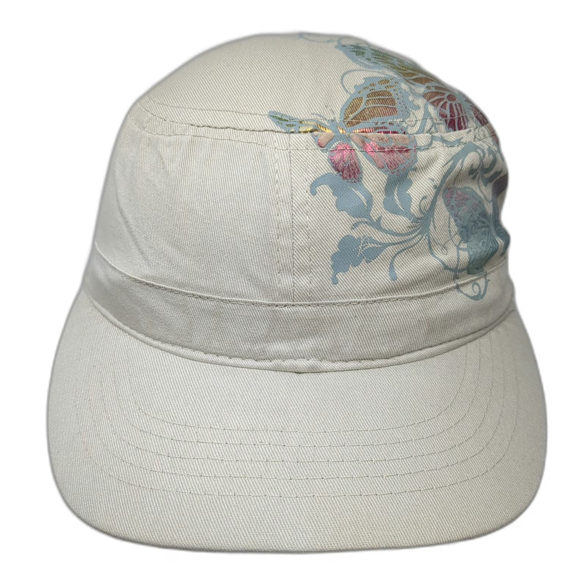 ABG Accessories Army Cap Beige One Size Butterfly Graphic Foil Elastic Back Hat