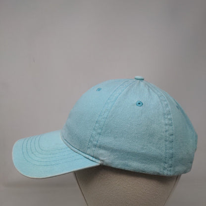 Unbranded Strapback Hat Blue OSFM Adjustable Embroidered Vented Holes 6 Panel