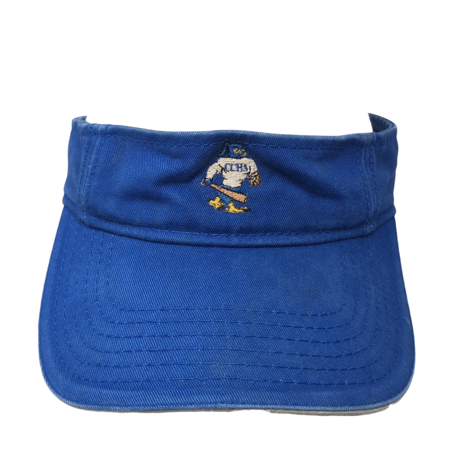 Otto Strapback Visor Hat Blue One Size Adjustable Embroidered Logo