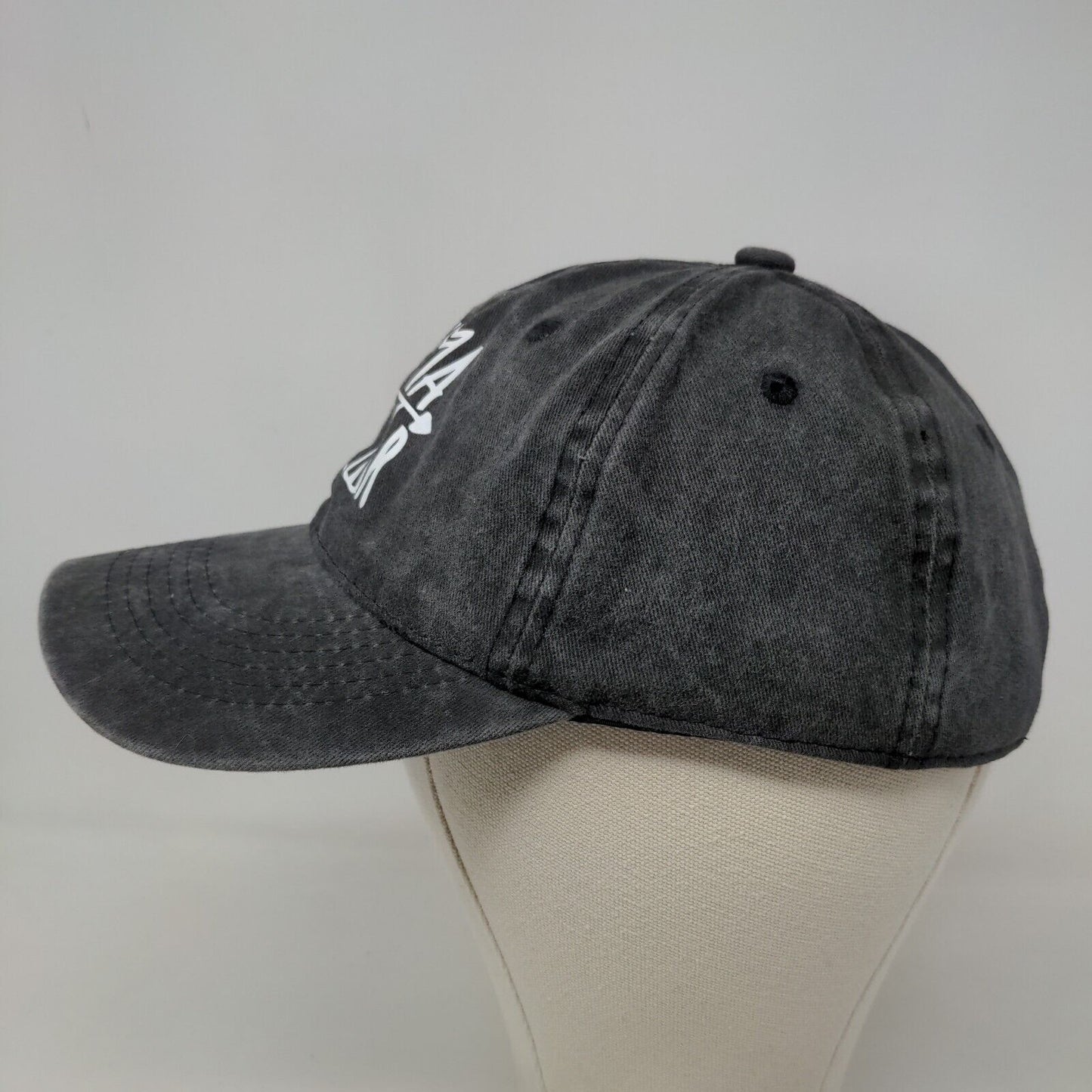 Unbranded Women's Slideback Hat Gray Adjustable Graphic Mama Bear Logo